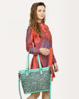 American Darling Hand Tooled Genuine Leather Women Bag Western Handbag Purse
