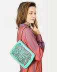 American Darling Hand Tooled Genuine Leather Women Bag Western Handbag Purse