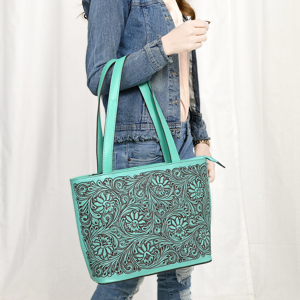 American Darling Hand Tooled Genuine Leather women bag western handbag purse