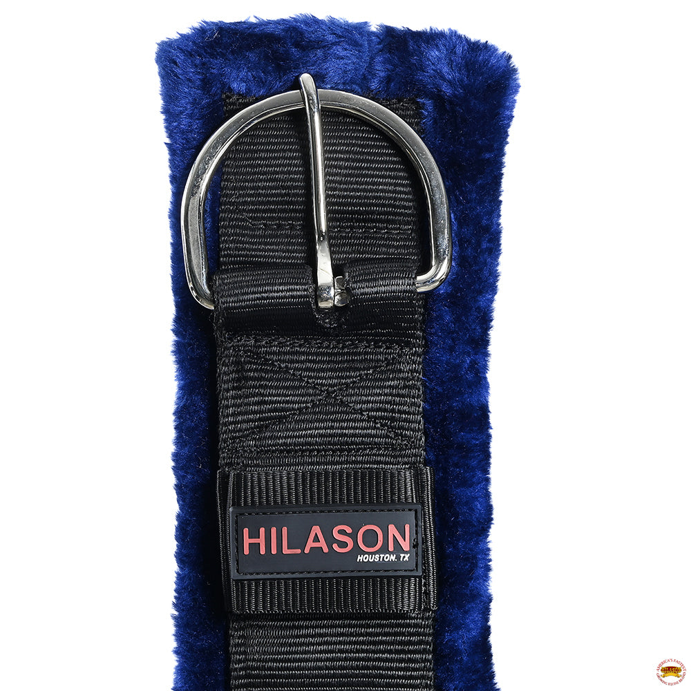 Hilason Western Horse Nylon Padded Fleece Straight Girth Stainless Steel Buckle