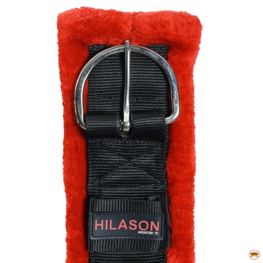 Hilason Western Horse Nylon Padded Fleece Straight Girth Stainless Steel Buckle