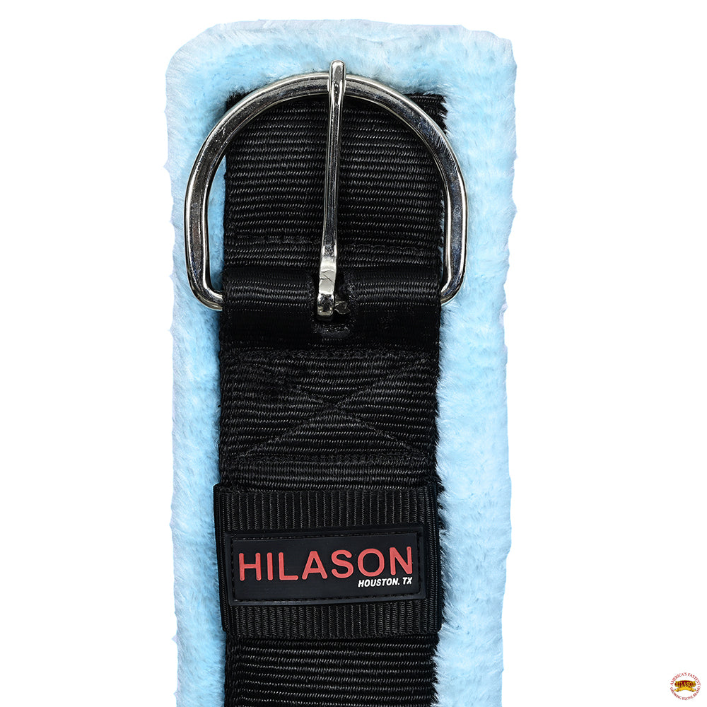 Hilason Western Horse Nylon Padded Fleece Straight Girth Stainless Steel Buckle