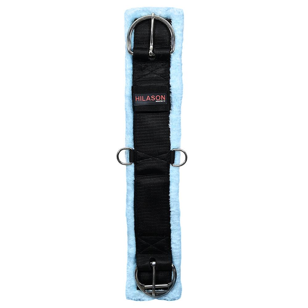 Hilason Western Horse Nylon Padded Fleece Straight Girth Stainless Steel Buckle