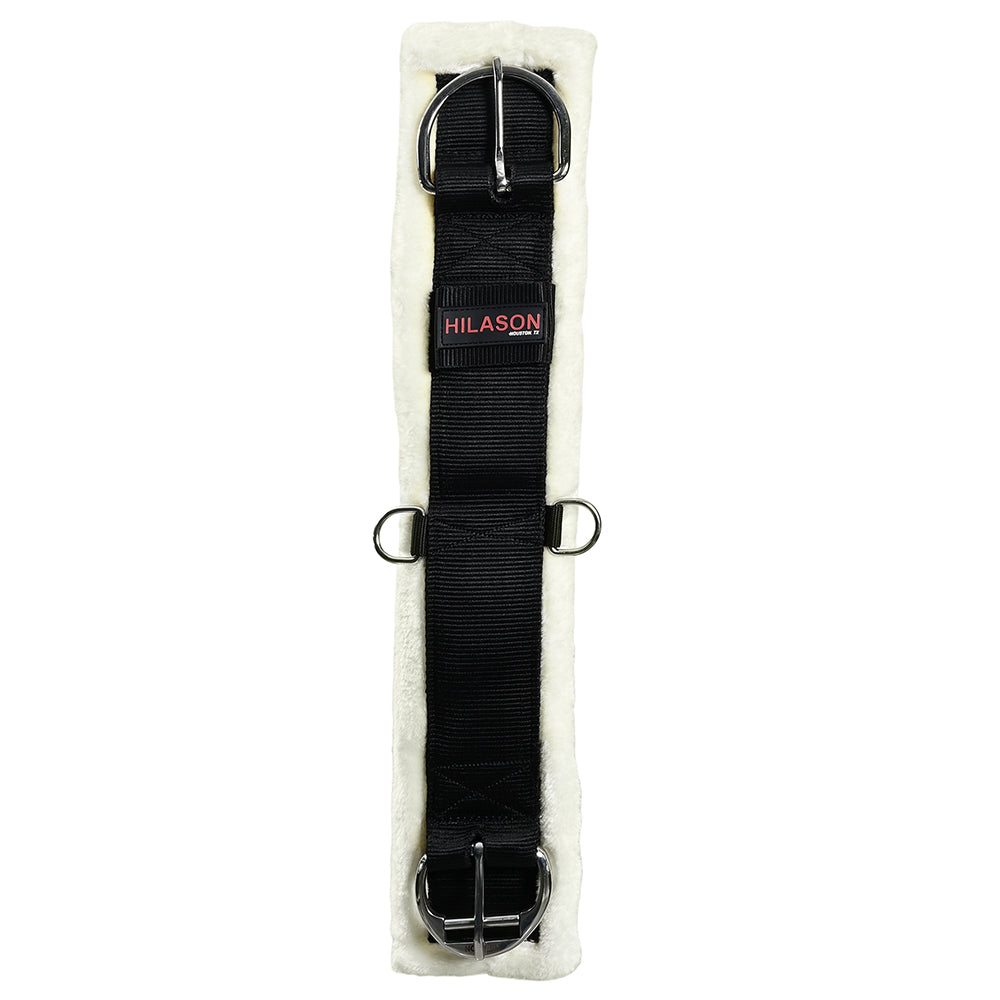 Hilason Western Horse Nylon Padded Fleece Straight Girth Stainless Steel Buckle