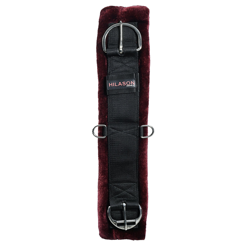 Hilason Western Horse Nylon Padded Fleece Straight Girth Stainless Steel Buckle