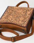 American Darling Adbg1487 Cross Body I Hand Tooled Genuine Leather Women Bag Western Handbag Purse