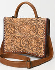 American Darling Adbg1487 Cross Body I Hand Tooled Genuine Leather Women Bag Western Handbag Purse