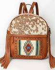 American Darling Adbg1495 Backpack Upcycled Wool Hair-On Genuine Leather Women Bag Western Handbag Purse
