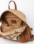 American Darling Adbg1495 Backpack Upcycled Wool Hair-On Genuine Leather Women Bag Western Handbag Purse