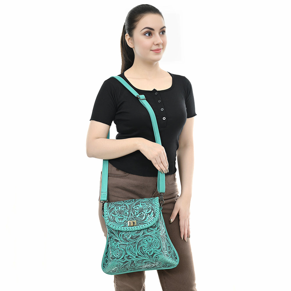 American Darling Cross Body I Hand Tooled Genuine Leather Women Bag Western Handbag Purse