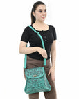 American Darling Cross Body I Hand Tooled Genuine Leather Women Bag Western Handbag Purse