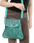 American Darling Cross Body I Hand Tooled Genuine Leather Women Bag Western Handbag Purse