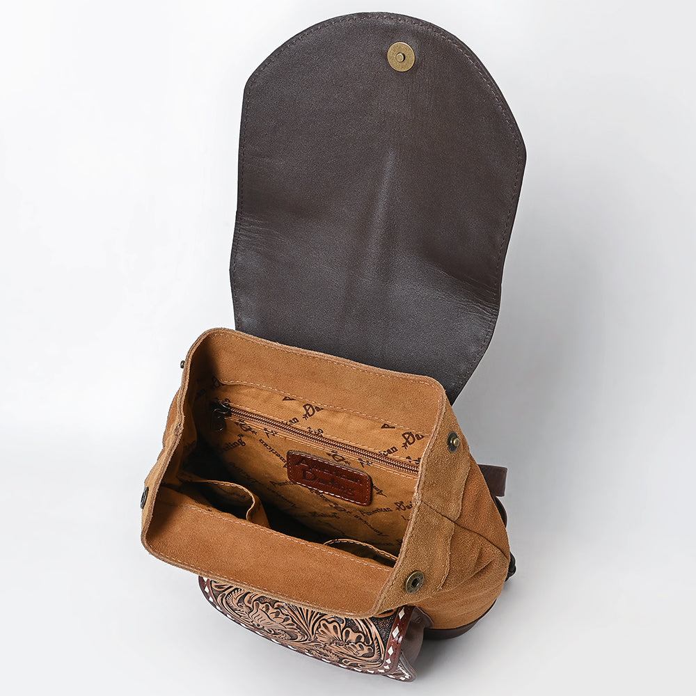 American Darling Adbg1498 Backpack Hand Tooled Genuine Leather Women Bag Western Handbag Purse