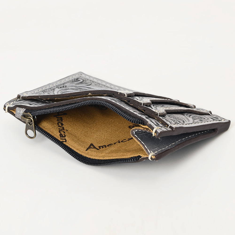 American Darling Card-Holder Hand Tooled Genuine Leather Women Bag Western Handbag Purse