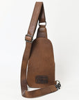 American Darling Sling Hand Tooled Upcycled Wool Genuine Leather Women Bag Western Handbag Purse