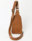 American Darling Sling Hand Tooled Upcycled Wool Genuine Leather Women Bag Western Handbag Purse