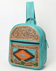 American Darling Adbg1515 Sling Hand Tooled Upcycled Wool Genuine Leather Women Bag Western Handbag Purse