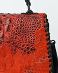 American Darling Tote Crocodile Embossed Genuine Leather Women Bag Western Handbag Purse