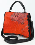 American Darling Tote Crocodile Embossed Genuine Leather Women Bag Western Handbag Purse
