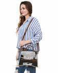 American Darling Tote Crocodile Embossed Genuine Leather Women Bag Western Handbag Purse