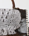American Darling Tote Crocodile Embossed Genuine Leather Women Bag Western Handbag Purse