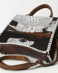 American Darling Tote Crocodile Embossed Genuine Leather Women Bag Western Handbag Purse