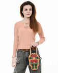 American Darling Adbga570 Tote Hand Tooled Genuine Leather Women Bag Western Handbag Purse