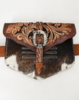 American Darling Adbga572 Sling Hand Tooled Hair-On Genuine Leather Women Bag Western Handbag Purse