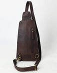 American Darling Adbga579 Sling Hand Tooled Hair-On Genuine Leather Women Bag Western Handbag Purse