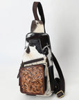 American Darling Adbga579 Sling Hand Tooled Hair-On Genuine Leather Women Bag Western Handbag Purse