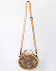 American Darling Canteen Hand Tooled Genuine Leather women bag western handbag purse