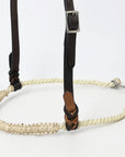 Comfytack Western Horse Round Nose Caveson Genuine Leather Noseband