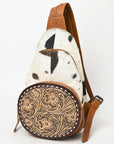American Darling Adbg1521 Sling Hand Tooled Hair-On Genuine Leather Women Bag Western Handbag Purse