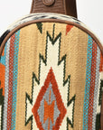 American Darling Adbg1522 Sling Upcycled Wool Hair-On Genuine Leather Women Bag Western Handbag Purse