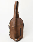 American Darling Adbg1522 Sling Upcycled Wool Hair-On Genuine Leather Women Bag Western Handbag Purse