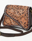 American Darling Adbga587 Cross Body I Hand Tooled Genuine Leather Women Bag Western Handbag Purse