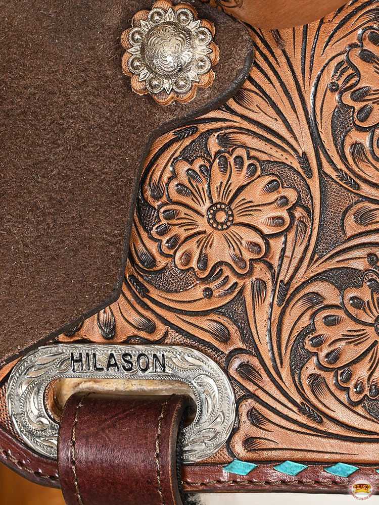 HILASON Flex Tree Western Horse Saddle American Leather Barrel Trail | for Horses