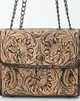 American Darling Small Crossbody Beautifully Hand Tooled  Genuine Leather women bag western handbag purse