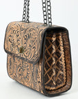 American Darling Small Crossbody Beautifully Hand Tooled  Genuine Leather women bag western handbag purse