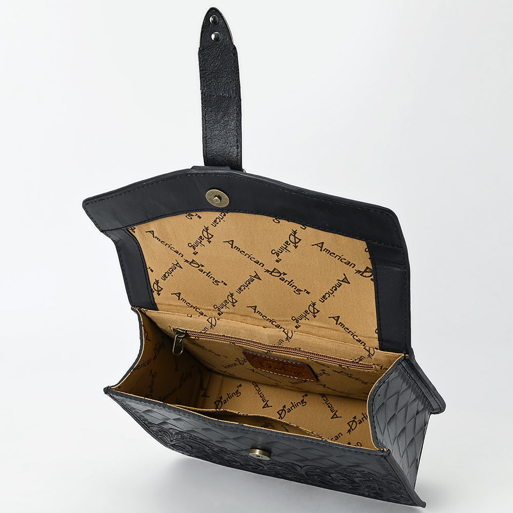 American Darling Small Crossbody Beautifully Hand Tooled  Genuine Leather women bag western handbag purse