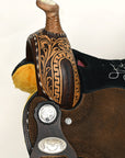COMFYTACK Horse Barrel Racing Trail Pleasure American Leather Saddle Brown