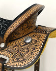 COMFYTACK Horse Barrel Racing Trail Pleasure American Leather Saddle Brown