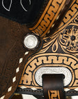 COMFYTACK Horse Barrel Racing Trail Pleasure American Leather Saddle Brown