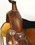 COMFYTACK Horse Barrel Racing Trail Pleasure American Leather Saddle Brown