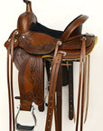 COMFYTACK Horse Barrel Racing Trail Pleasure American Leather Saddle Brown