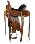 COMFYTACK Horse Barrel Racing Trail Pleasure American Leather Saddle Brown