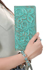 American Darling Clutch Beautifully Hand Tooled  Genuine Leather women bag western handbag purse