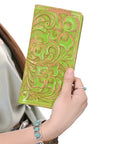 American Darling Clutch Beautifully Hand Tooled  Genuine Leather women bag western handbag purse