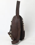 American Darling Sling Beautifully Hand Tooled Hair-On Genuine Leather women bag western handbag purse