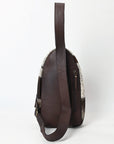 American Darling Sling Beautifully Hand Tooled Hair-On Genuine Leather women bag western handbag purse